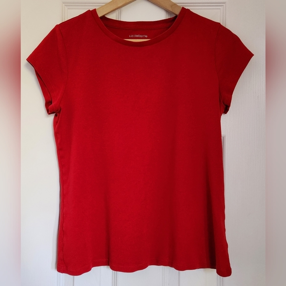 Liz Claiborne red short sleeved t-shirt size L - Picture 1 of 4